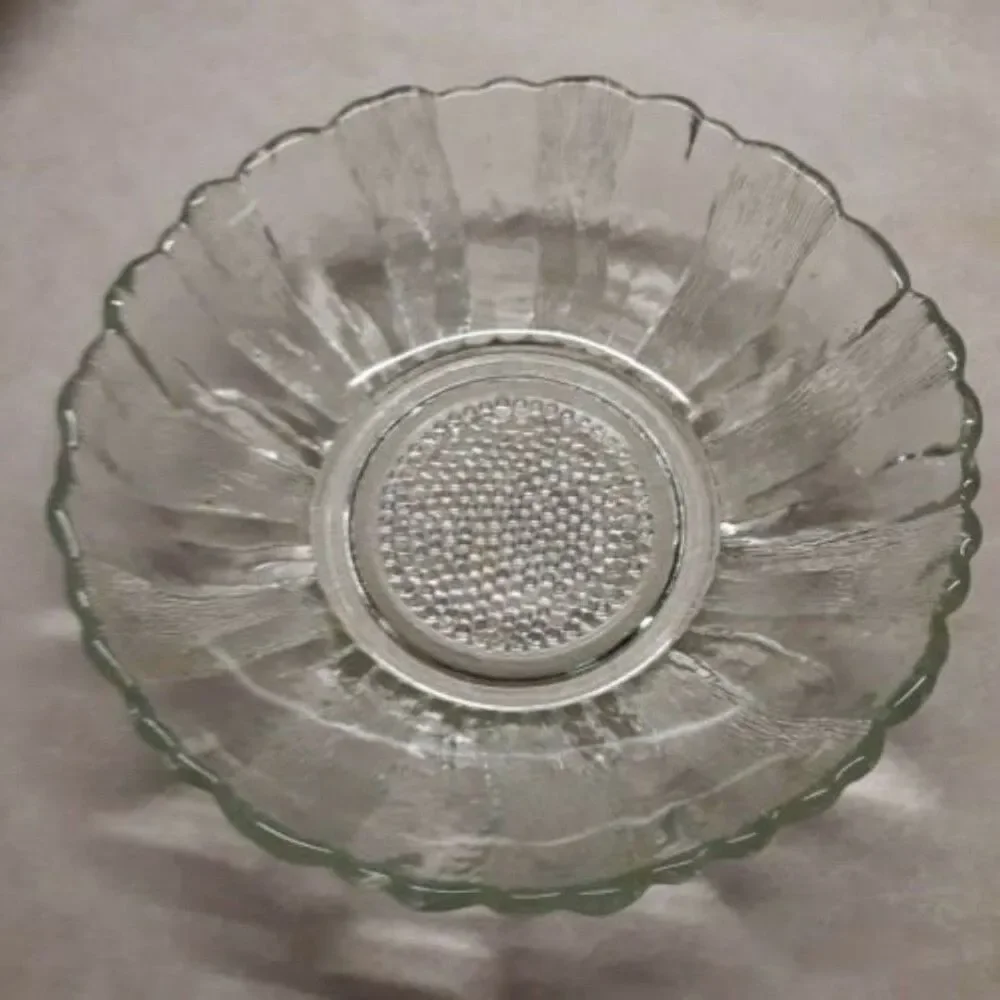 Anchor Hocking Clear Country Estate Sunflower Chip Bowl